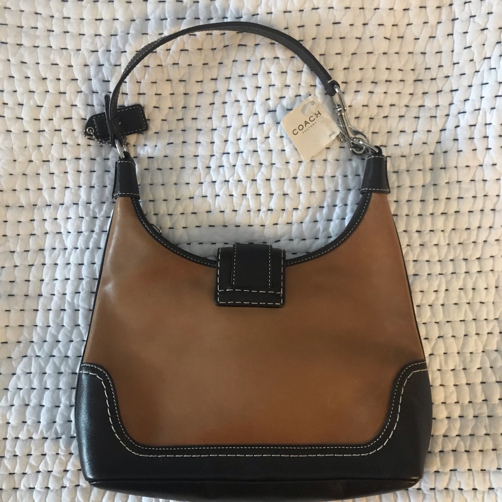 Authentic COACH, Tan/Brown Mini Hobo - Picture 2 of 7